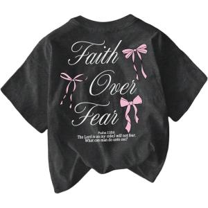 image:imageSOLY HUX Womens Y2k Graphic Tees Cute Bow Letter Print Short Sleeve Aesthetic T Shirt Summer TopsDark Grey Bow