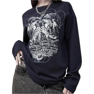 image:imageSOLY HUX Womens Y2k Long Sleeve Shirts Gothic Grunge TShirt Graphic Tee Top StreetwearDark Blue