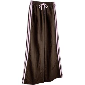 image:imageSOLY HUX Womens Y2k Striped Side Baggy Pants Drawstring Elastic Waist Wide Leg Track Pants StreetwearBrown Striped