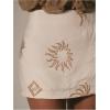 image:imageSOLY HUX Womens Embroidered Low Rise Skirt Summer Bodycon Mini Beach Vacation SkirtsWhite Embroidery