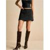 image:imageSOLY HUX Womens Faux Suede Mini Skirt Split A Line Fall Winter Going Out Skirts with Shorts UnderneathPure Black