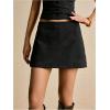 image:imageSOLY HUX Womens Faux Suede Mini Skirt Split A Line Fall Winter Going Out Skirts with Shorts UnderneathPure Black