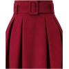 image:imageSOLY HUX Womens High Waisted Elegant Pleated Long Skirt A Line Belted Swing Fall Office SkirtsPure Red
