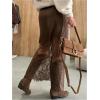 image:imageSOLY HUX Womens Lace Bodycon Long Skirts High Waisted See Through Elegant Boho SkirtCoffee Brown