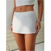 image:imageSOLY HUX Womens Mini Skirt Low Rise Bodycon Going Out Casual Skirts with Shorts UnderneathPlain White