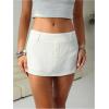 image:imageSOLY HUX Womens Mini Skirt Low Rise Bodycon Going Out Casual Skirts with Shorts UnderneathPlain White