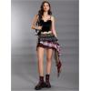 image:imageSOLY HUX Womens Plaid Ruffle Mini Skirt Y2k A Line Layered Asymmetrical Hem Skirts with Shorts UnderneathRed and Brown