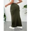 image:imageSOLY HUX Womens Plus Size Cargo Skirts Y2k Vintage Long Maxi Skirts with Pockets StreetwearArmy Green