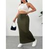 image:imageSOLY HUX Womens Plus Size Cargo Skirts Y2k Vintage Long Maxi Skirts with Pockets StreetwearArmy Green