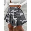 image:imageSOLY HUX Womens Plus Size Skirt Camo Print High Waisted Pleated A Line Fall Fashion Short SkirtsGrey Camo