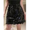 image:imageSOLY HUX Womens Sequin Mini Skirt for Women Sparkly Skirt Bodycon Glitter Skirts Christmas Night Out Party OutfitsPlain Black