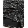 image:imageSOLY HUX Womens Sequin Sparkly Skirt High Waisted Ruched Split Hem Going Out Mini SkirtsPure Black