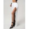 image:imageSOLY HUX Womens Sheer Mesh High Slit Maxi Skirts Night Out Skinny Skirt Party ClubwearPure White