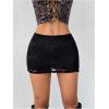 image:imageSOLY HUX Womens Y2k Lace Mini Skirts Vintage A Line Bodycon Skirt Party Night Outfits ClubwearPlain Black