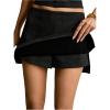 image:imageSOLY HUX Womens Faux Suede Mini Skirt Split A Line Fall Winter Going Out Skirts with Shorts UnderneathPure Black