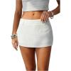 image:imageSOLY HUX Womens Mini Skirt Low Rise Bodycon Going Out Casual Skirts with Shorts UnderneathPlain White