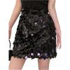 image:imageSOLY HUX Womens Sequin Mini Skirt for Women Sparkly Skirt Bodycon Glitter Skirts Christmas Night Out Party OutfitsPlain Black