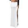 image:imageSOLY HUX Womens Sheer Mesh High Slit Maxi Skirts Night Out Skinny Skirt Party ClubwearPure White