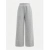 image:imageSOLY HUX Girls Casual Sweatpants Elastic Waist Wide Leg Baggy Long Pants with PocketsPlain Light Grey