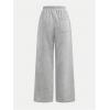 image:imageSOLY HUX Girls Casual Sweatpants Elastic Waist Wide Leg Baggy Long Pants with PocketsPlain Light Grey