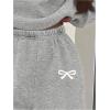 image:imageSOLY HUX Girls Fall Outfits 2 Piece Crew Neck Sweatsuit and Jogger Pants Clothing Set Sports ClothesGrey Bows