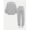 image:imageSOLY HUX Girls Fall Outfits 2 Piece Crew Neck Sweatsuit and Jogger Pants Clothing Set Sports ClothesGrey Bows