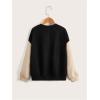 image:imageSOLY HUX Girls Graphic Sweatshirt Color Block Letter Print Long Sleeve Crewneck Casual Pullover TopsBlack Letter