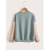 image:imageSOLY HUX Girls Graphic Sweatshirt Color Block Letter Print Long Sleeve Crewneck Casual Pullover TopsMint Green Letter