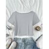 image:imageSOLY HUX Girls Off The Shoulder Summer Crop Tops Number Graphic Short Sleeve Boat Neck Tee ShirtsGrey Number