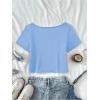 image:imageSOLY HUX Girls Off The Shoulder Summer Crop Tops Number Graphic Short Sleeve Boat Neck Tee ShirtsLight Blue Number
