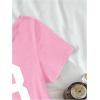 image:imageSOLY HUX Girls Off The Shoulder Summer Crop Tops Number Graphic Short Sleeve Boat Neck Tee ShirtsPink Number