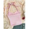 image:imageSOLY HUX Girls Summer Ruched Halter Top Metal Decor Tie Back Sleeveless Tank Cute Vacation TopsPure Light Pink