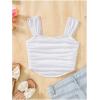 image:imageSOLY HUX Girls Summer Ruched Sleeveless Crop Tops Sweetheart Neck Cute Tank ShirtsSolid White