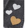 image:imageSOLY HUX Toddler Girls Cute Heart Embroidery Jeans High Elastic Waist Wide Leg Denim PantsBlack Heart Embroidery