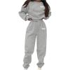 image:imageSOLY HUX Girls Fall Outfits 2 Piece Crew Neck Sweatsuit and Jogger Pants Clothing Set Sports ClothesGrey Bows