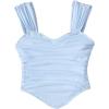 image:imageSOLY HUX Girls Summer Ruched Sleeveless Crop Tops Sweetheart Neck Cute Tank ShirtsPlain Light Blue