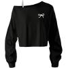 image:imageSOLY HUX Girls Off The Shoulder Sweatshirt Tops Long Sleeve T Shirts Cute Crop Pullover TopsBlack Bow
