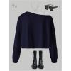 image:imageSOLY HUX Girls Off The Shoulder Sweatshirt Tops Long Sleeve T Shirts Cute Crop Pullover TopsRoyal Blue