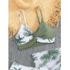 image:imageSOLY HUX Girls Summer Swimsuit Set Floral Halter Triangle Bikini Set with Wrap Skirts BeachwearGreen Tropical