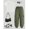 image:imageSOLY HUX Toddler Girls Summer 2 Piece Outfits Graphic Short Sleeve T Shirt and Camo Pants Clothing Set StreetwearWhite Green Graphic