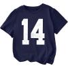 image:imageSOLY HUX Girls Number Graphic Tees Short Sleeve Crew Neck Y2k Tops Jersey ShirtsDark Blue Number
