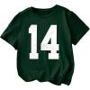 image:imageSOLY HUX Girls Number Graphic Tees Short Sleeve Crew Neck Y2k Tops Jersey ShirtsDark Green Number