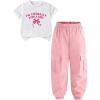 image:imageSOLY HUX Toddler Girls Summer 2 Piece Outfits Graphic Short Sleeve T Shirt and Camo Pants Clothing Set StreetwearPink White Graphic