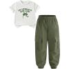 image:imageSOLY HUX Toddler Girls Summer 2 Piece Outfits Graphic Short Sleeve T Shirt and Camo Pants Clothing Set StreetwearWhite Green Graphic