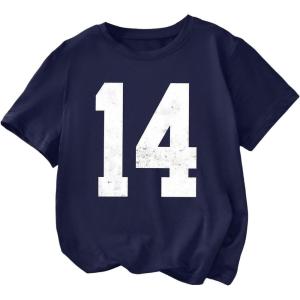 image:imageSOLY HUX Girls Number Graphic Tees Short Sleeve Crew Neck Y2k Tops Jersey ShirtsDark Blue Number