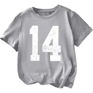 image:imageSOLY HUX Girls Number Graphic Tees Short Sleeve Crew Neck Y2k Tops Jersey ShirtsGrey Number