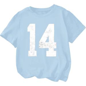 image:imageSOLY HUX Girls Number Graphic Tees Short Sleeve Crew Neck Y2k Tops Jersey ShirtsLight Blue Number