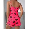 image:imageSOLY HUX Cute Pajama Sets for Women 2 Piece Heart Print Sleepwear Cami Tops and Shorts Summer LoungewearHotpink Heart