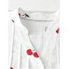 image:imageSOLY HUX Plus Size Tops for Women Cherry Print Notched V Neck Ruffle Cap Sleeve Vacation Casual BlouseWhite Cherry