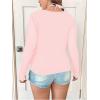 image:imageSOLY HUX Plus Size Tops for Women Long Sleeve Sexy Going Out Tops V Neck Criss Cross T Shirts BlouseLight Pink